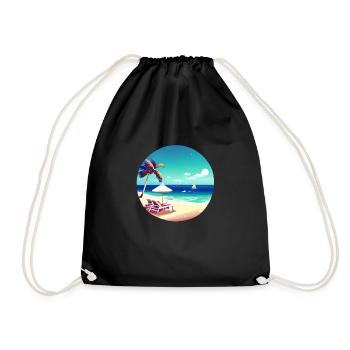 Vacances d’été Palm Beach Palm Islands Island Sun - Sac de sport léger - noir - Devant