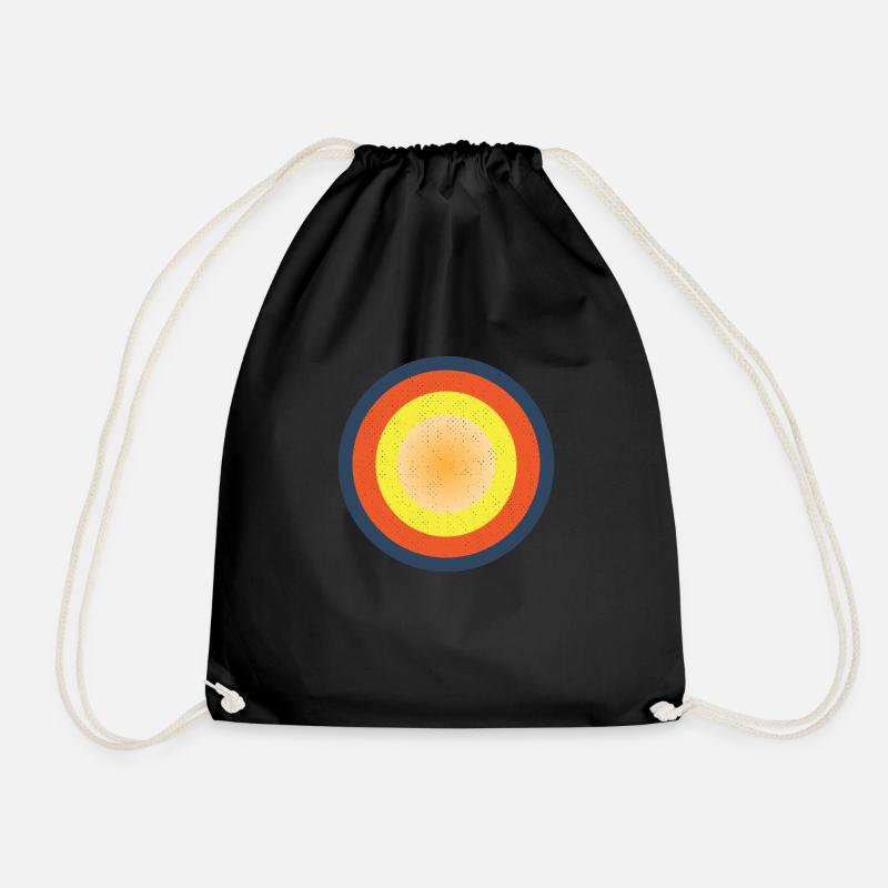 Vintage sunset - Drawstring Bag - black