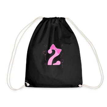 2nd Birthday Girl - Drawstring Bag - black - Front