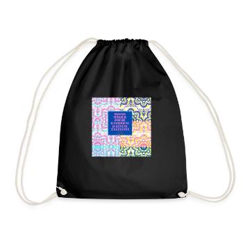 helps you feel great - Drawstring Bag - black - Front