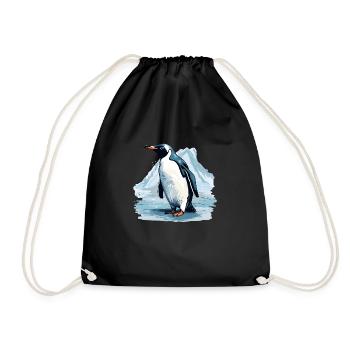 Das Leben der Pinguine ist nichts für Warmduscher - Turnbeutel - Schwarz - Vorne
