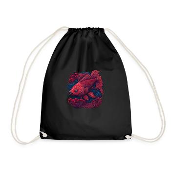 beau poisson - Sac de sport léger - noir - Devant