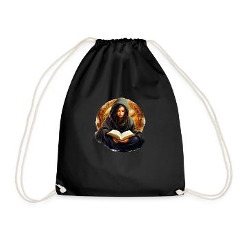 Lire avec une couverture câline - Sac de sport léger - noir - Devant