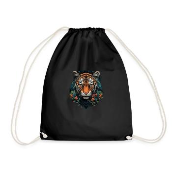 The tiger lurks - Drawstring Bag - black - Front