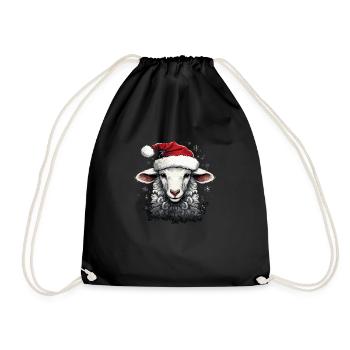 Moutons de Noël - Sac de sport léger - noir - Devant