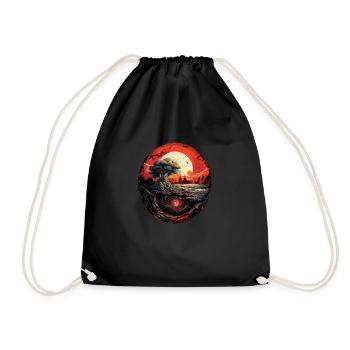 Mysterious tunnel in the underground - Drawstring Bag - black - Front