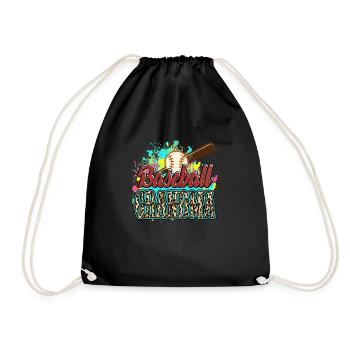 Baseball Grandma - Drawstring Bag - black - Front