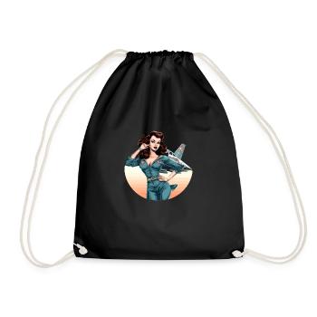 Lili pinup - Sac de sport léger - noir - Devant