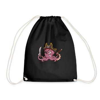 Pieuvre pirate - Sac de sport léger - noir - Devant
