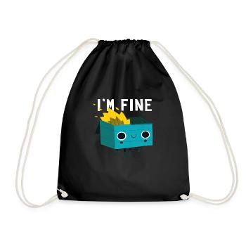 I´m Fine - Turnbeutel - Schwarz - Vorne