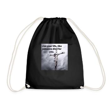 like someone died for you - Drawstring Bag - black - Front