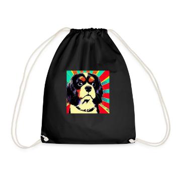 Cavalier King Charles Spaniel Pop Art - Turnbeutel - Schwarz - Vorne