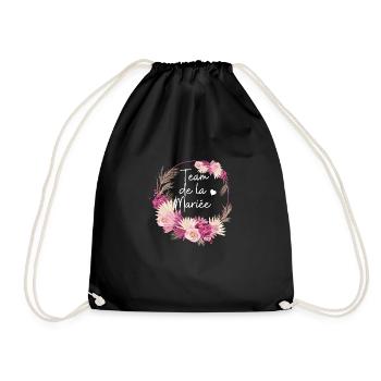 Team de la mariée floral - Sac de sport léger - noir - Devant