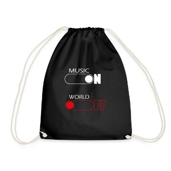 On and Off Buttons, music, world - Sac de sport léger - noir - Devant
