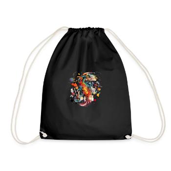 Mikjo the phoenix - Drawstring Bag - black - Front