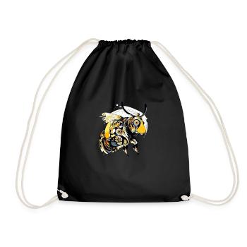 The Greta Bee - Drawstring Bag - black - Front