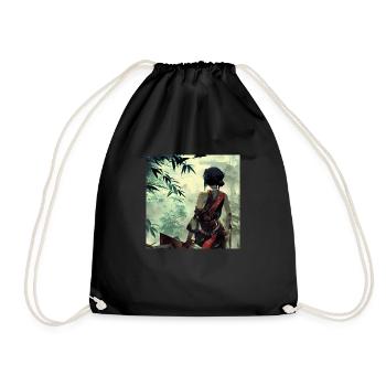 Bamboo Girl - Turnbeutel - Schwarz - Vorne