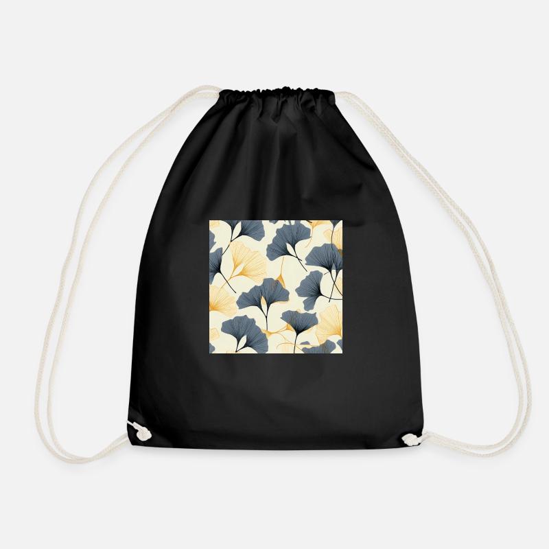 Ginkgo - Turnbeutel - Schwarz