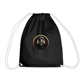 Techno DJ Avant-garde Artwork - Drawstring Bag - black - Front