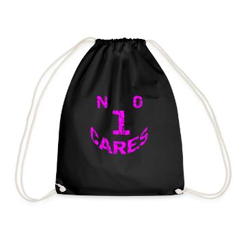 No 1 cares - Turnbeutel - Schwarz - Vorne