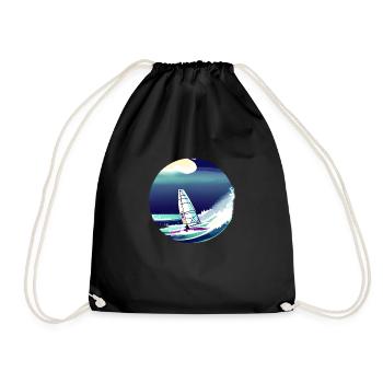 Windsurfing Kitesurfer Windsurfer Kitesurfing - Turnbeutel - Schwarz - Vorne