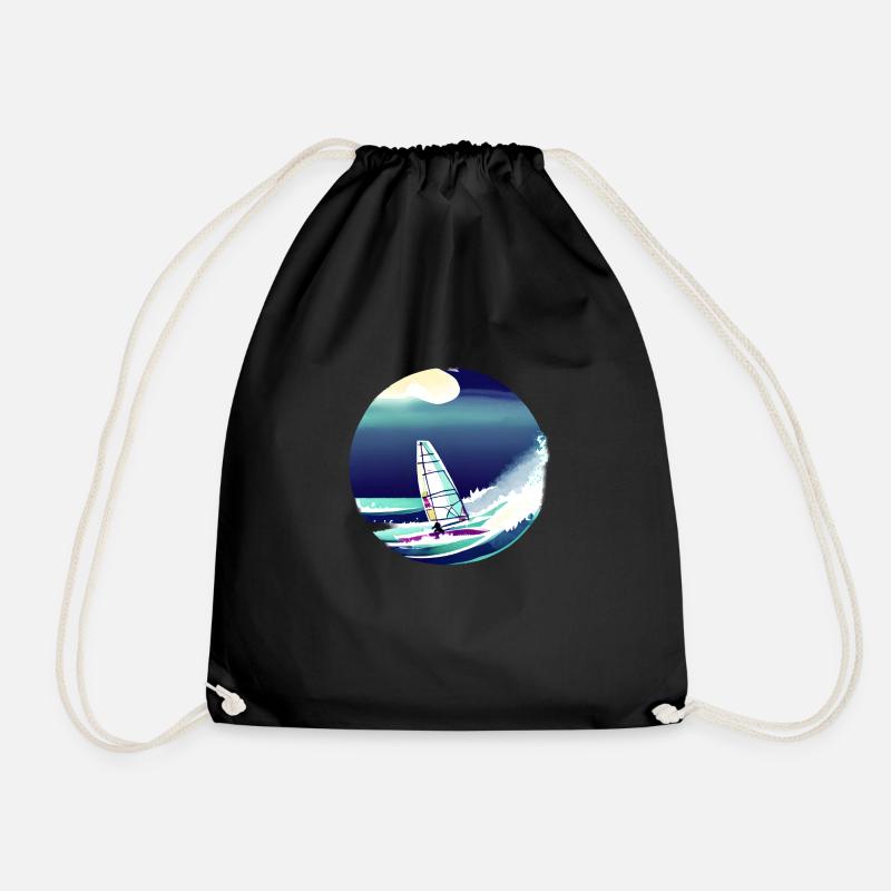 Windsurfing Kitesurfer Windsurfer Kitesurfing - Turnbeutel - Schwarz