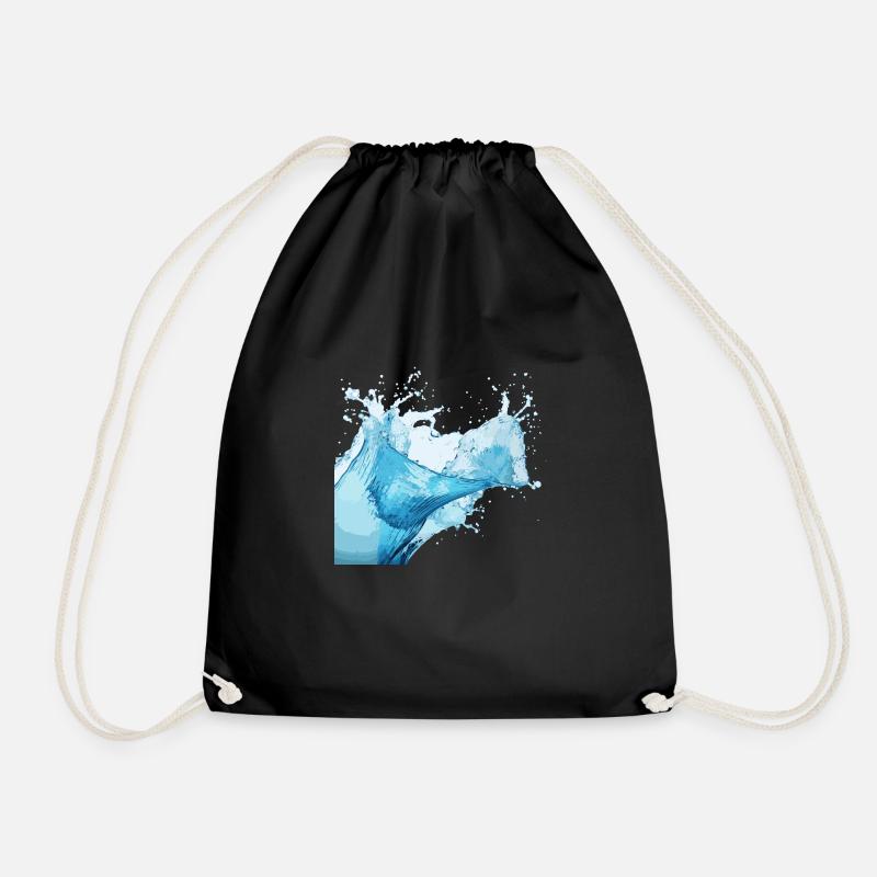 Des éclaboussures d’eau ! - Sac de sport léger - noir