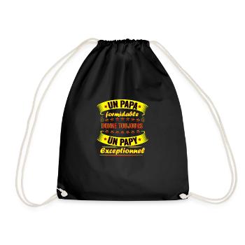 un papa formidable donne un papy exceptionnel - Sac de sport léger - noir - Devant