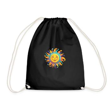 the cheerful sun - Drawstring Bag - black - Front