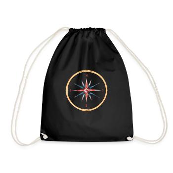 Nordic Viking Compass - Turnbeutel - Schwarz - Vorne