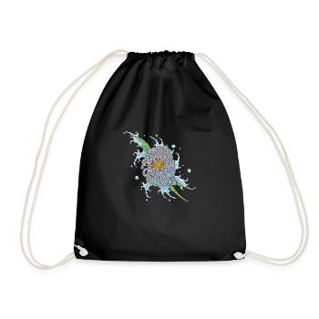 chrysanthème 2 - Sac de sport léger - noir - Devant
