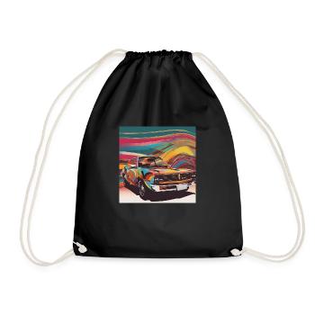 Colorful Car - Turnbeutel - Schwarz - Vorne