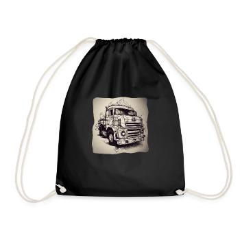 Truck - Drawstring Bag - black - Front