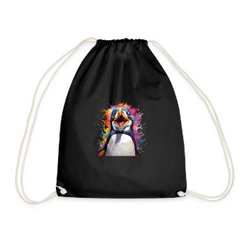 The Talking Penguin - Drawstring Bag - black - Front