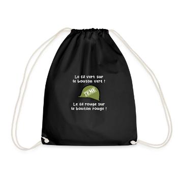 septième compagnie, militaire, militaire humour - Sac de sport léger - noir - Devant