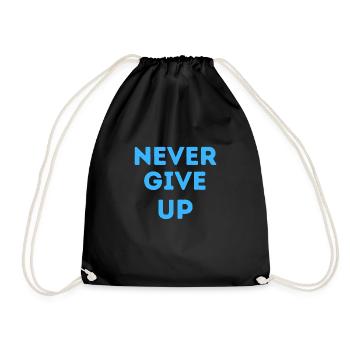never give up 1 - Sac de sport léger - noir - Devant