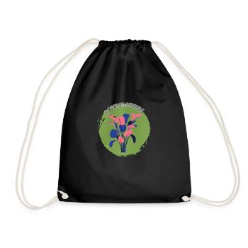 Flowers Flowers Love Close to Nature - Drawstring Bag - black - Front
