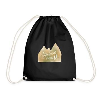 Feel free in the Mountains - Berge - Turnbeutel - Schwarz - Vorne