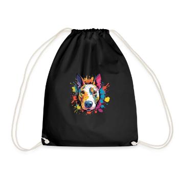 Bull terrier - Sac de sport léger - noir - Devant