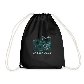 Bee's Peace - Drawstring Bag - black - Front