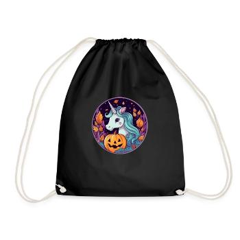 Unicorn on Halloween - Drawstring Bag - black - Front