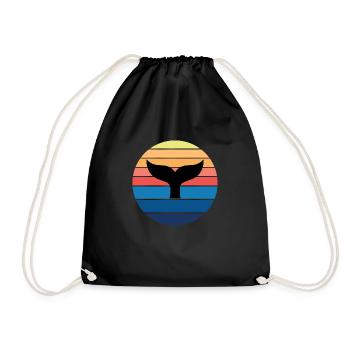 Surfing Surfboard Surfer Wassersport Hai - Turnbeutel - Schwarz - Vorne