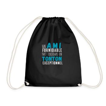 Un ami formidable et tonton exceptionnel - Sac de sport léger - noir - Devant