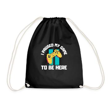 J’ai mis mon jeu en pause pour être ici - Sac de sport léger - noir - Devant