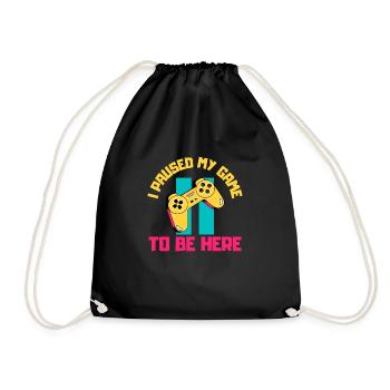 J’ai mis mon jeu en pause pour être ici - Sac de sport léger - noir - Devant