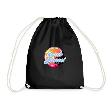 Tropical Paradise: Beach Please! Vacation Vibes - Drawstring Bag - black - Front