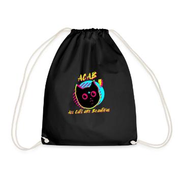 All Cats are Beautiful - Turnbeutel - Schwarz - Vorne