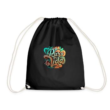 Vivre Pura Vida au maximum - Sac de sport léger - noir - Devant