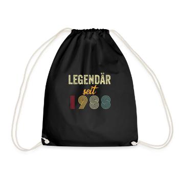 legendär seit 1988, 35th birthday - Turnbeutel - Schwarz - Vorne