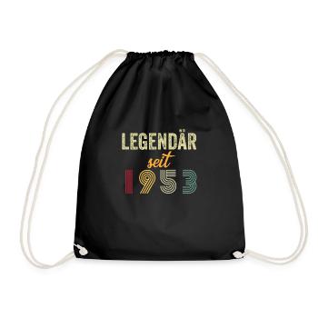 legendär seit 1953, 70th birthday - Turnbeutel - Schwarz - Vorne